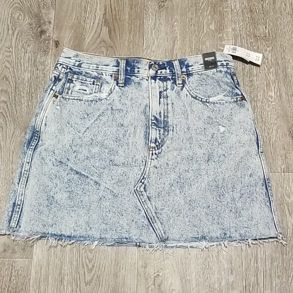 Abercrombie & fitch natural rise denim skirt